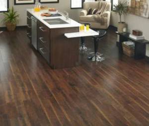 lot 299 image: Roughly 260 Sq Ft (13 Boxes) of Golden Arowana Reclaimed Walnut-Look Luxury Vinyl Flooring by