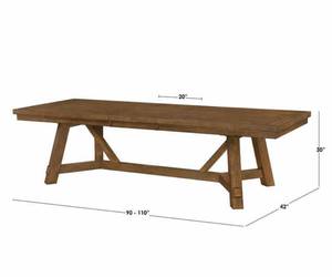 lot 309 image: Brantley Table by Craft and Main with Removable Leaf - Missing Screws