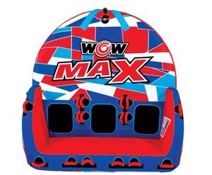 lot 358 image: WOW Sports 1-3 Person Max Towable with Secure Deck Seating - Americana