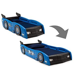 lot 361 image: Delta Children Grand Prix Race Car Toddler & Twin Bed - Made in USA, Blue