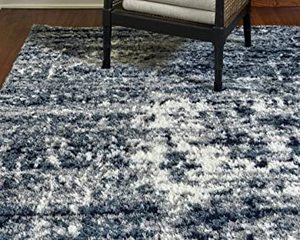 lot 379 image: Gertmenian Air Shag Microfiber Area Rug, 8x10 Large, Abstract Mlik Way