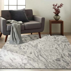 lot 380 image: Calvin Klein Area Rug, Jackson, Grey and Cream - Rug Size  7 ft. 10 in. x 10 ft. 6 in.