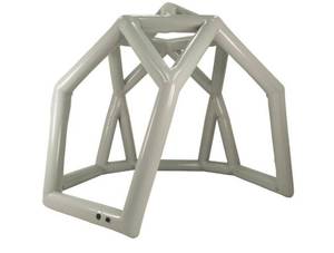 lot 295 image: Pallet of Inflatable Samples (Air Pump, Blower, Geodesic Air Display, Arch Display, and More)