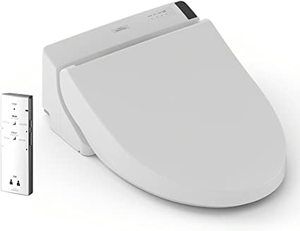 lot 411 image: TOTO SW2024#01 A200 WASHLET Electronic Bidet Tolet Seat with SoftClose Lid, Elongated, Cotton White