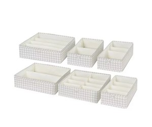lot 536 image: NEATFREAK Adjustable Drawer Organizers - Set of 6 (Pattern)