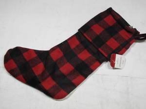lot 874 image: NEW Hallmark Buffalo Check Plaid RedBlack Stocking