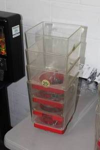Lot of (4) Plastic Bulk Candy Dispenser Bins