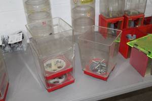Lot of (3) Plastic Bulk Candy Dispenser Bins