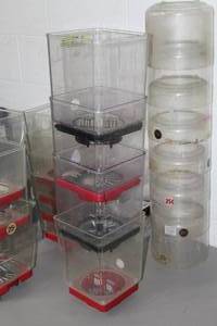Lot of (4) Plastic Bulk Candy Dispenser Bins