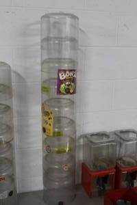 Lot of (9) Plastic Bulk Candy Dispenser Bins