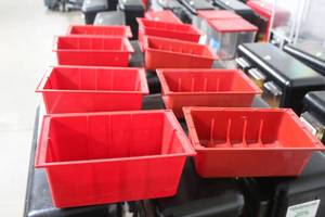 Lot of (8) Plastic Bins