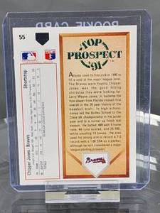 1991 Upper Deck Baseball Chipper Jones Rookie Card #55