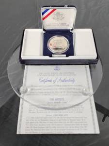 1991 S USO 50th Anniversary 90% Silver Dollar Proof Coin