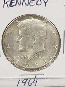 1964 D U.S. Mint Silver Kennedy Half Dollar