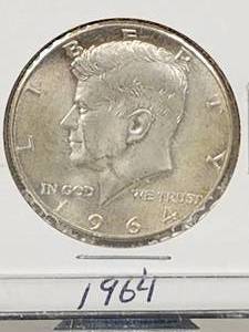 1964 D U.S. Mint Silver Kennedy Half Dollar