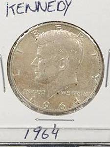 1964 D U.S. Mint Silver Kennedy Half Dollar