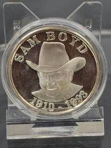 One Troy Oz .999 Silver Sam Boyd Tribute Coin