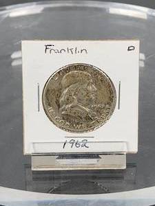 1962D U.S. Franklin Silver Half Dollar Coin