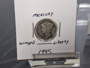 (4) 1945 Silver Mercury Dimes