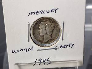 (4) 1945S Silver Mercury Dimes