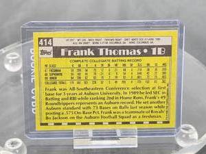 1990 Topps Baseball Frank Thomas Rookie Card #414