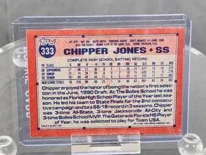 1991 Topps Baseball Chipper Jones Rookie Card #333