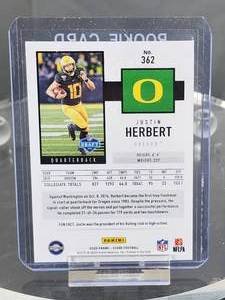 2020 Score Panini Justin Herbert Rookie Card #362