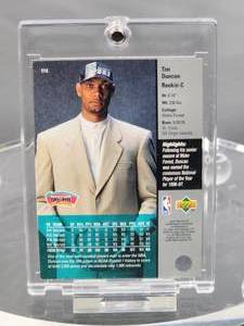 1997 Upper Deck Basketball Tim Duncan Rookie Card #114