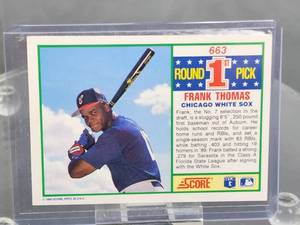 1990 Score Baseball Frank Thomas Rookie Card #663