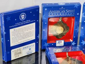 (4) Assorted U.S. Mint Statehood Quarter Christmas Ornaments