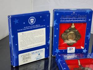 (4) Assorted U.S. Mint Statehood Quarter Christmas Ornaments
