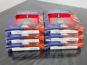 (6) Assorted U.S. Mint Statehood Quarter Christmas Ornaments