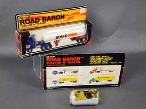 (2) Die Cast 1979 Kidco Road Barron Tractor N Trailers