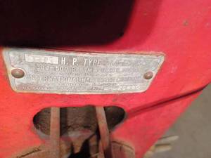 lot 37 image: International Harvester Model LA 3 to 5 hp. Antique Gas Engine, Serial No. LA 320860