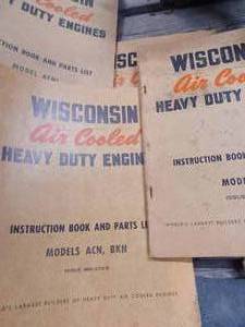 lot 91 image: Several Wisconsin Air Cooled Engines Instruction Books and Parts Lists