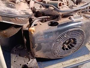 lot 96 image: Kohler Model RO-31-8969 Twin Cylinder Engine on a 4-Wheel Cart, Serial No. 00458-USA
