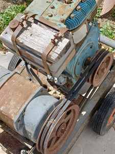 lot 114 image: Generator with Gas Engine on a 2-Wheeled Cart, Engine No. 26BP803311