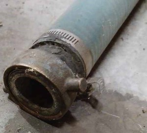 lot 118 image: 2-inch X 6.5-foot Discharge Hose with 2-inch X 7-foot Genova PKII PVC Pipe