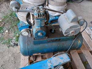 lot 137 image: Two Electric Air Compressors, Tank Leaks on the Wolfley Portable Air Compressor