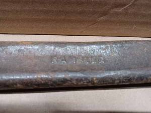 lot 151 image: Box of Three Antique Wrenches One Marked Rambler, One Jaxon 605, and a Q-5165011 916 and 58 Wrench