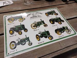 lot 154 image: 18-inch X 12-inch New Metal Sign - John Deere Licensed Product