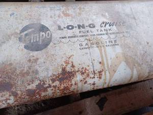 lot 166 image: Three Tempo Long Cruise Metal Tanks Two Fuel Tanks are 17-inches by 36-inches X 7.5-inches and one 11-inches X 5-feet X 4-inches