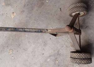 lot 182 image: Home-Made Dual Wheeled Manual Trailer Moving Cart
