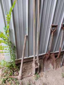 lot 234 image: Eight YardFarm Tools, Skis in photo are not for sale