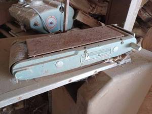 lot 235 image: 3-Piece Shop Smith Band Saw, Belt Sander, Lathe and Lathe Tools (Condition Unknown)