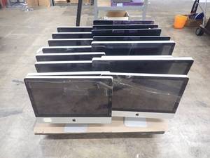 Pallet of various iMacs with cracked screens  would be great to repair and resell  would suggest inspection  a list of quantities and models can be emailed out apon request, just contact kbidknowledgecomputers.net with questions