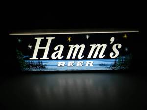 lot 1 image: EXTREMELY RARE - Hamms Beer BALTIMORE NIGHT VERSION LIGHTED SIGN - WORKS - FANTASTIC PIECE - APPROX 30 By 11 - SEE PICTURES