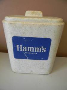 lot 5 image: VINTAGE Hamms Beer cooler  minnow bucket - VERY COOL PIECE - SEE PICTURES