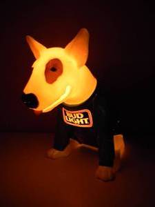 lot 6 image: VINTAGE Spuds Mackenzie Lighted Bud Light Dog Sign - NICE - WORKS - FANTASTIC PIECE - SEE PICTURES