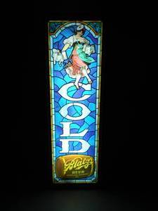lot 13 image: VINTAGE - NEW OLD STOCK - BLATZ COLD BEER LIGHTED SIGN - NICE - WORKS - GREAT OLD SCHOOL PIECE - APPROX 10 By 30 - SEE PICTURES